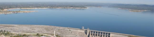 the Folsom lake and dam