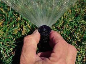 a sprinkler head adjustment